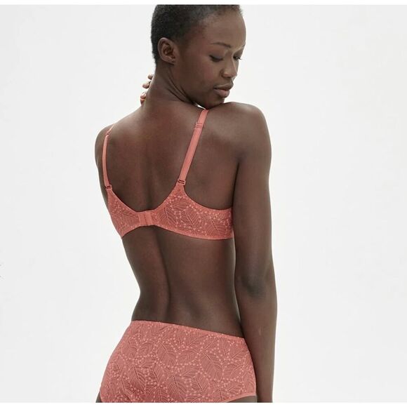 Simone Perele Comete Molded Full Cup Texas Pink Lace Bra $120 34D - Picture 5 of 7